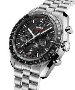 Alternative view of Omega Speedmaster Moonphase Steel Black Meteorite Dial 43mm 304.30.43.52.01.001