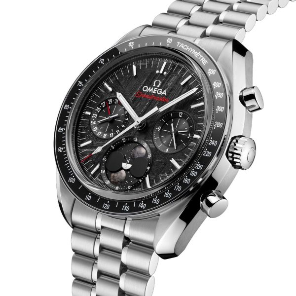 Omega Speedmaster Moonphase Steel Black Meteorite Dial 43mm 304.30.43.52.01.001