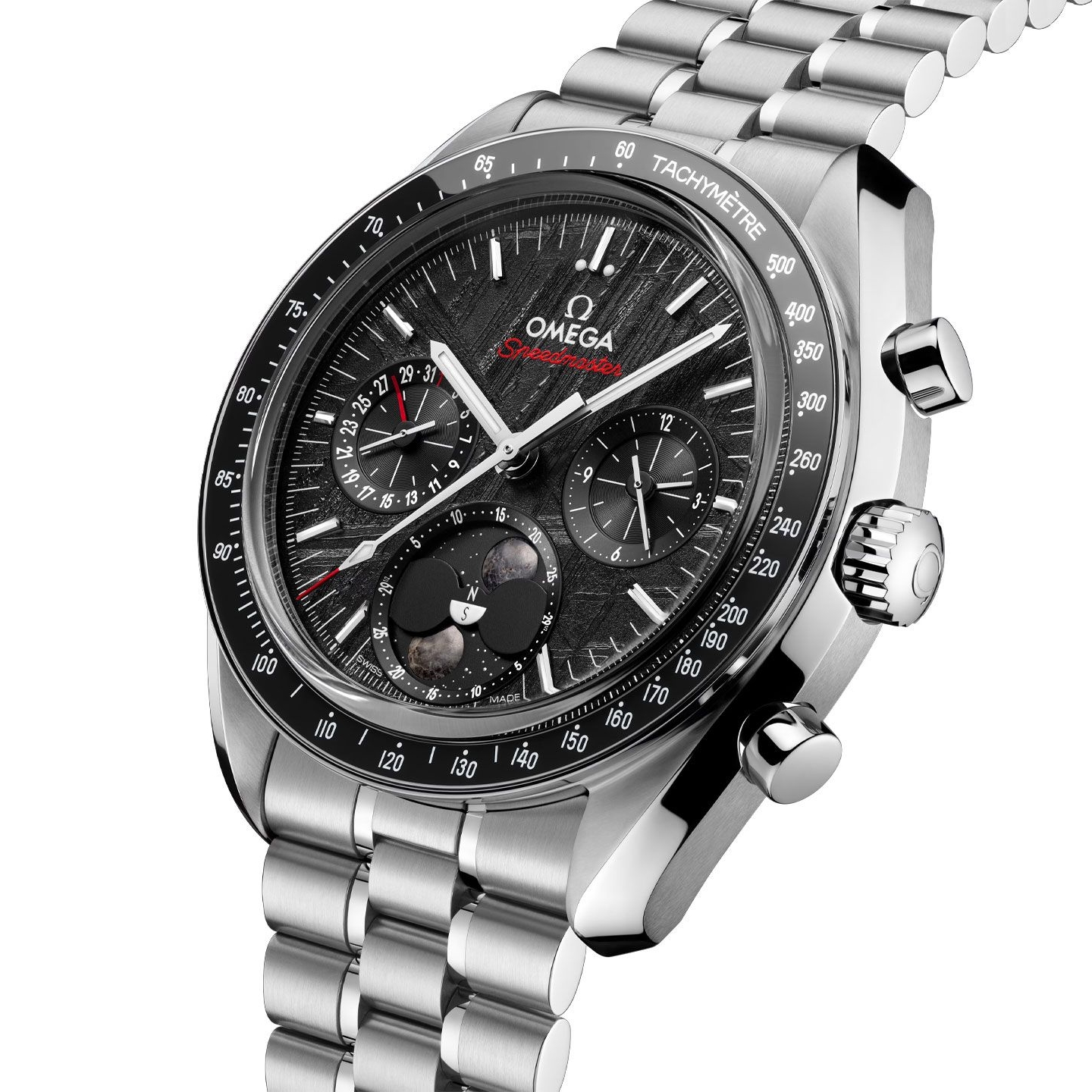 Omega Speedmaster Moonphase Steel Black Meteorite Dial 43mm 304.30.43.52.01.001 - Image 2