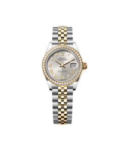 Alternative view of Rolex Lady-Datejust 28mm 279383RBR Silver Roman Dial Yellow Rolesor Oyster Bracelet
