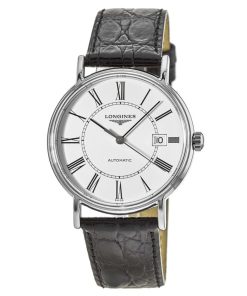Longines Men's L4.921.4.11.2 La Grande Classique Black Leather Watch