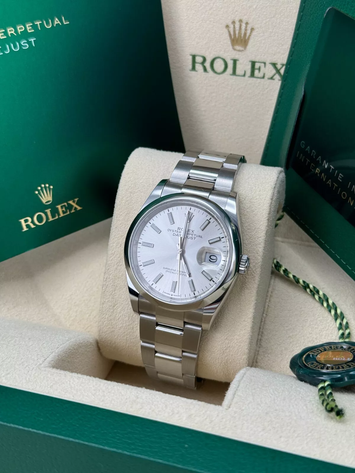 Rolex Datejust 36mm 126200 Oyster Perpetual Silver Dial Jubilee Stainless Steel - Image 9