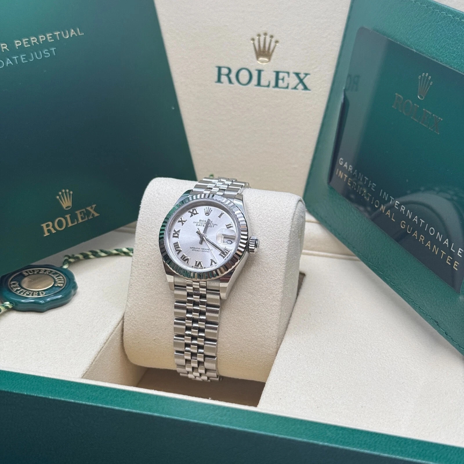 Rolex Lady-Datejust 28mm 279174 Silver Roman Dial Oyster Bracelet - Image 5