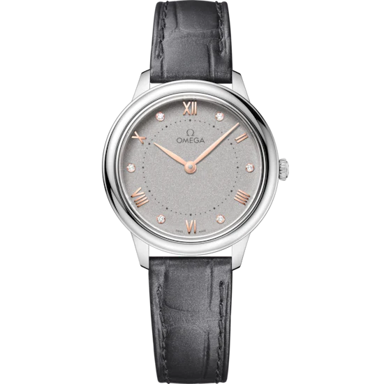 Omega De Ville Prestige 30 mm Grey Dial with Diamonds Stainless Steel Strap 434.13.30.60.56.001