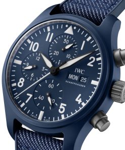 Alternative view of IWC Pilot Chronograph 41mm Top Gun Oceana 42mm Mens Watch Blue IW389404
