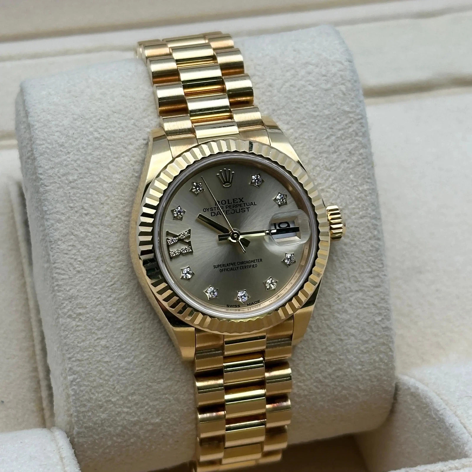Rolex Lady-Datejust 28mm 279178 Champagne Diamond Dial - Image 6