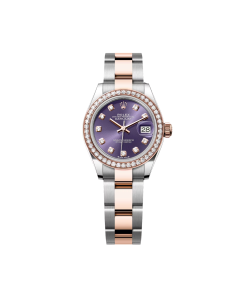 Alternative view of Rolex Lady-Datejust 28mm 279381RBR Aubergine Diamond Dial Oyster Bracelet