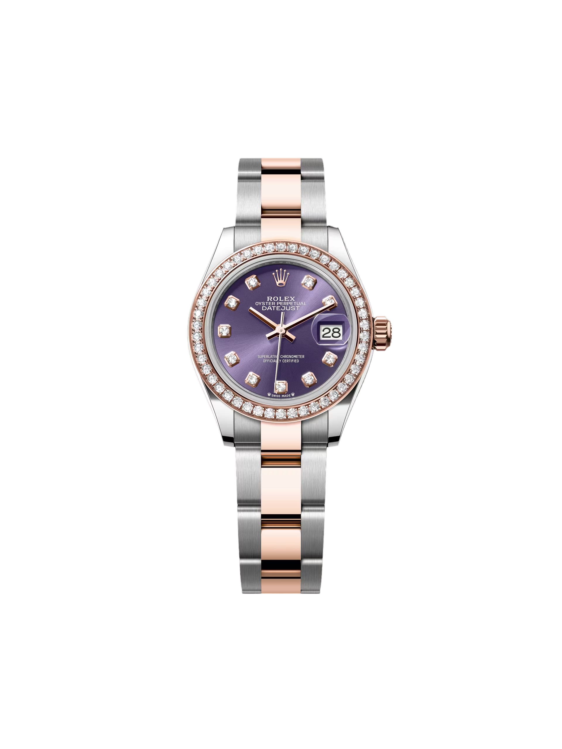 Rolex Lady-Datejust 28mm 279381RBR Aubergine Diamond Dial Oyster Bracelet - Image 2