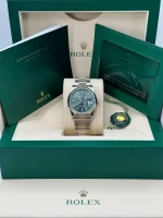 Rolex  Datejust 36mm 126200 Mint Green Dial Stainless Steel Oyster Bracelet Watch