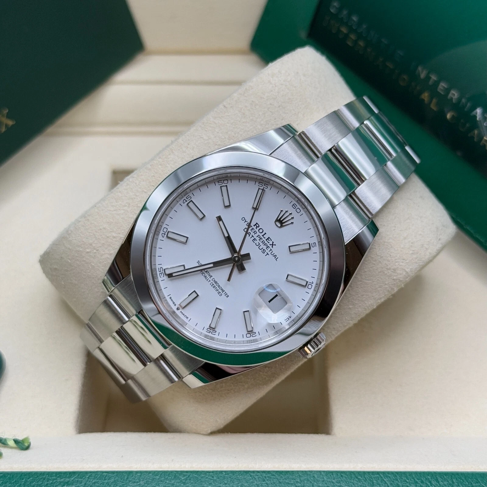 Rolex Datejust 41mm 126300 White Index Oyster Stainless Steel Watch - Image 9