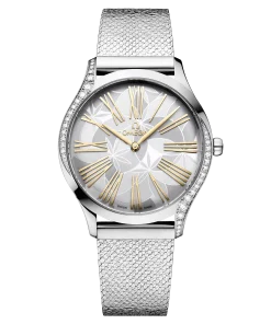 Omega De Ville Trésor quartz silver dial steel bracelet 36mm 428.15.36.60.02.001