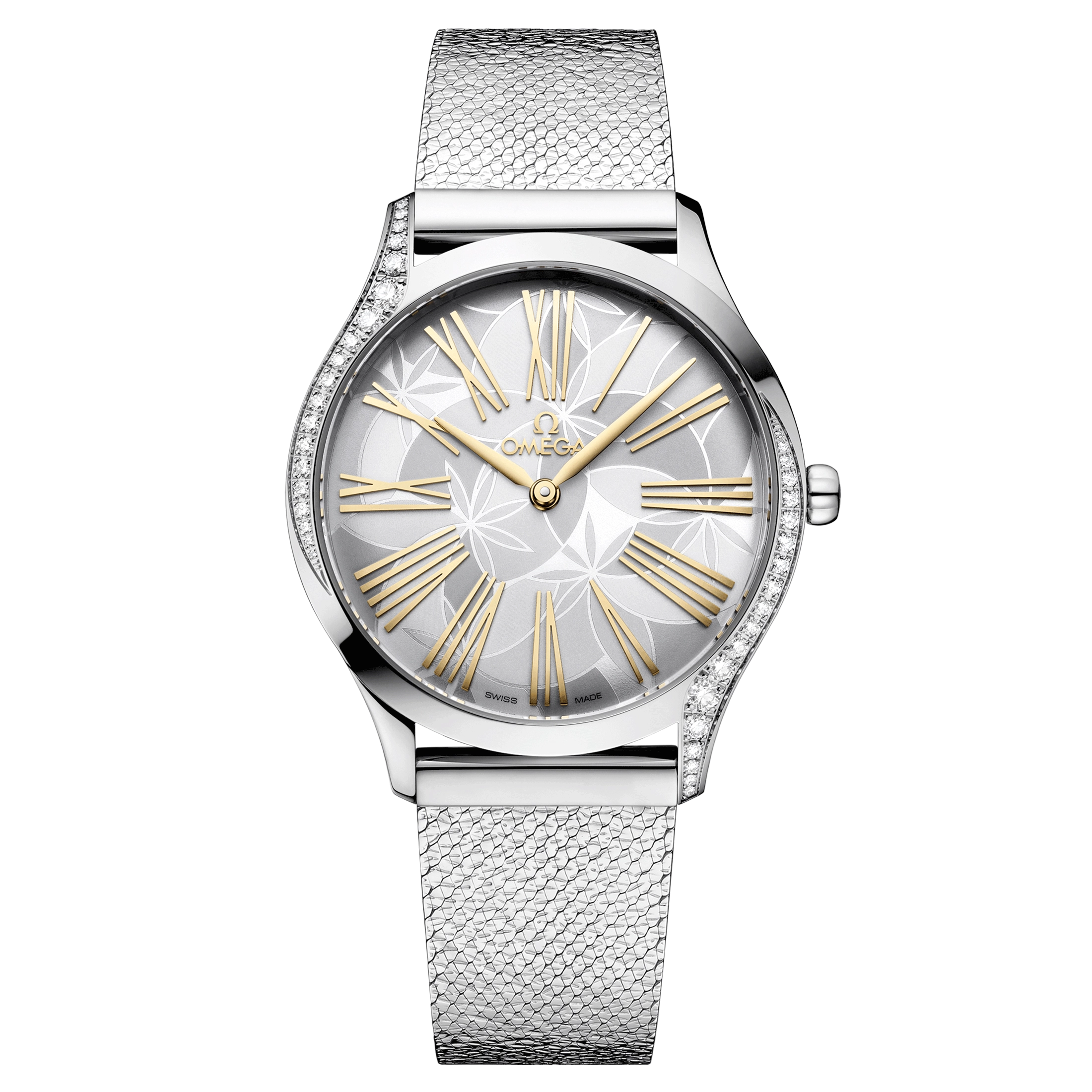 Omega De Ville Trésor quartz silver dial steel bracelet 36mm 428.15.36.60.02.001