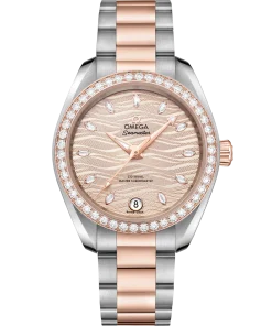 Omega Seamaster Aqua Terra 150M 34 mm Grey Dial with Diamonds Stainless Steel and Sednaâ„¢ 18k Rose Gold Bracelet 220.25.34.20.59.001