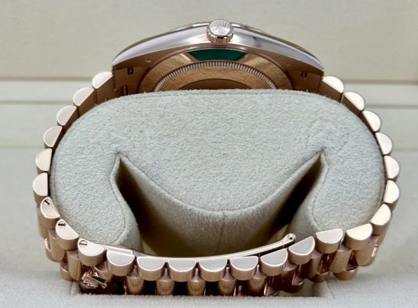 Rolex  Day-Date "President" 40mm Everose Gold Chocolate Diamond Baguette Dial - 228235