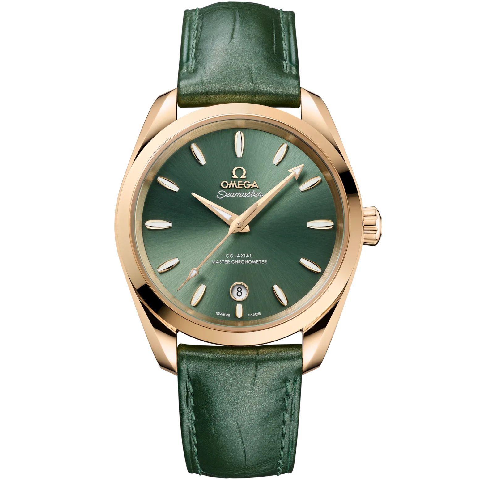 Omega Seamaster Aqua Terra Shades 38 mm Bay green Dial 18k Yellow Gold Strap 220.53.38.20.10.001