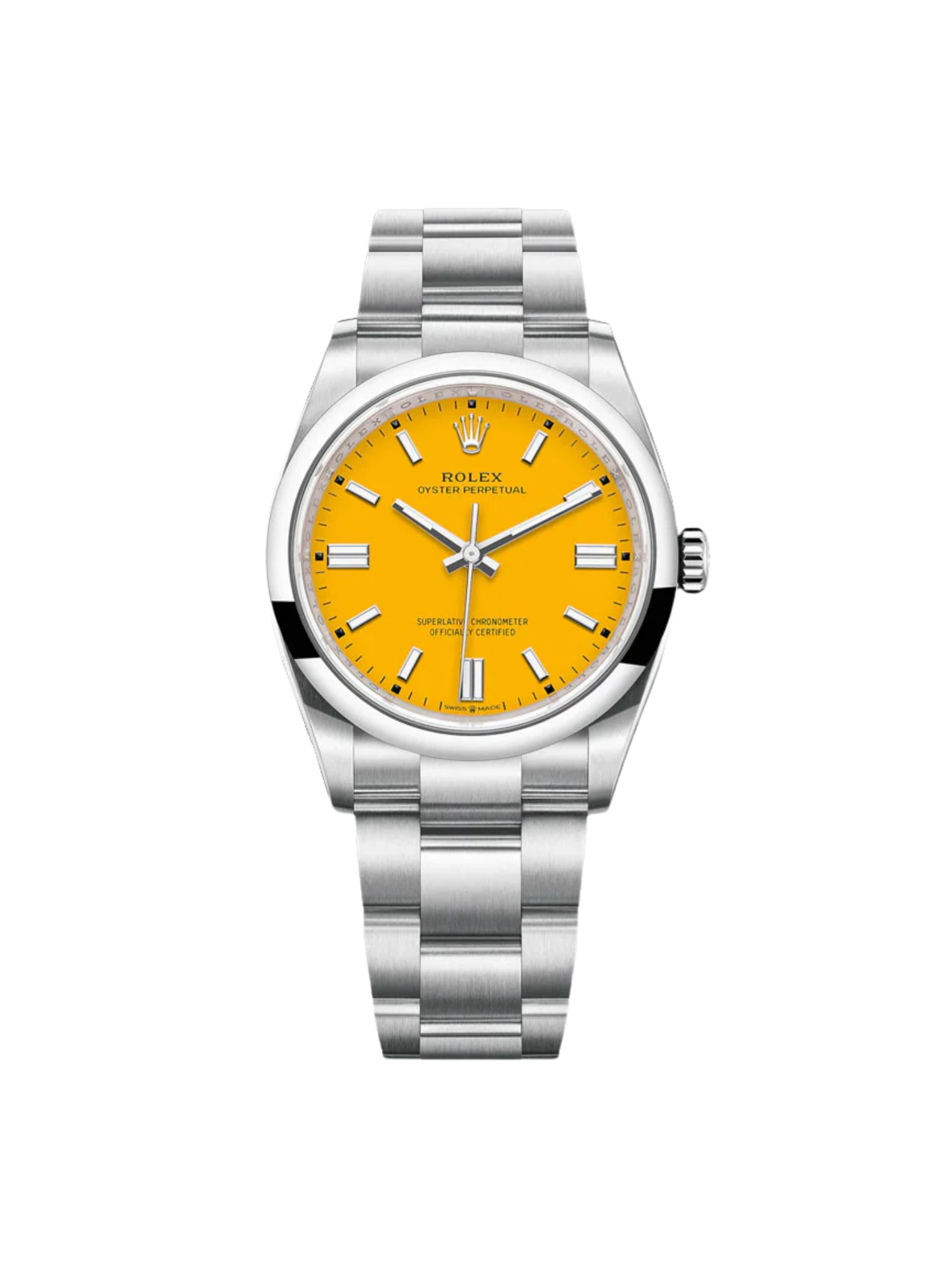 Rolex Oyster Perpetual 36mm 126000-0004 Yellow Dial Stainless Steel Oyster Bracelet