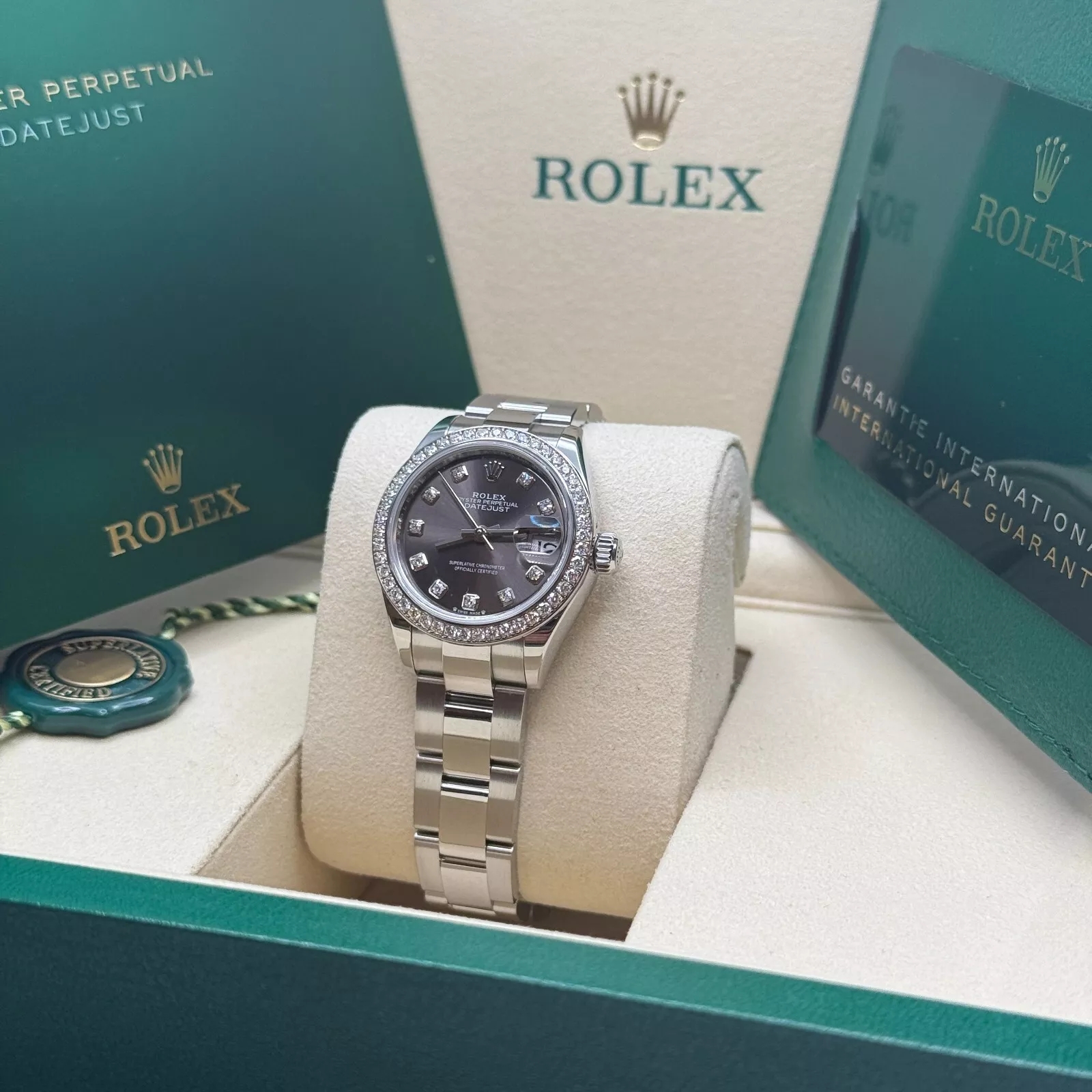 Rolex Lady-Datejust 28mm 279384RBR Dark Gray set with Diamonds - Image 5