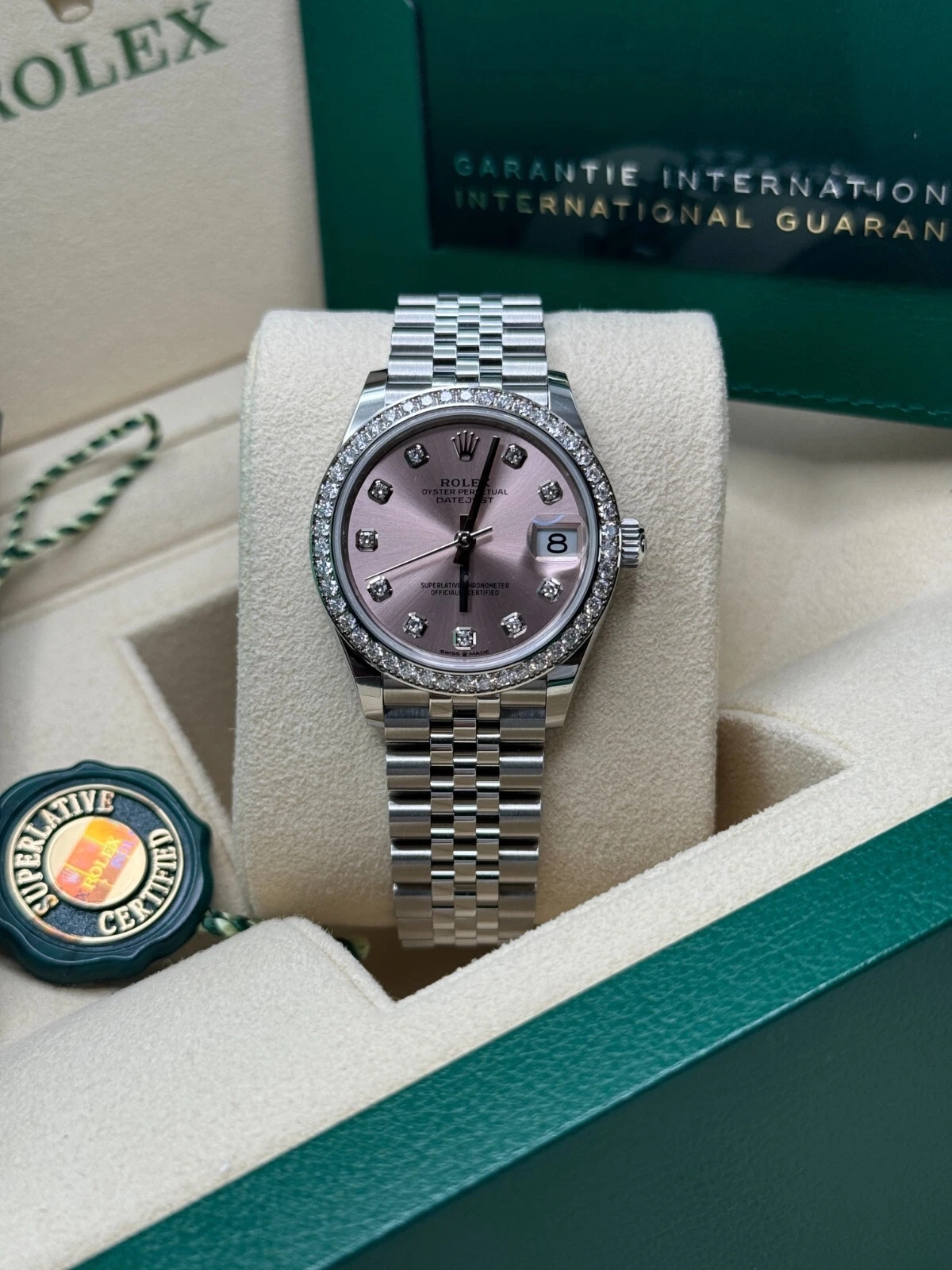 Rolex Lady-Datejust 28mm 279384RBR Pink Dial Oyster Bracelet - Image 9