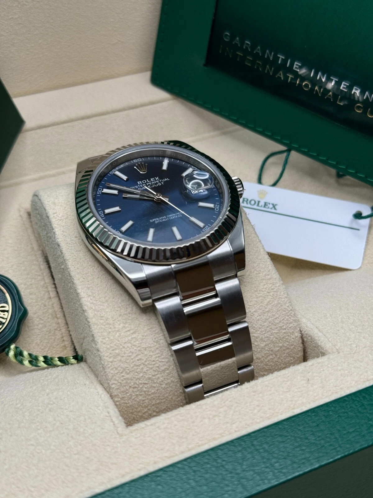 Rolex Datejust 41mm 126334 Blue Index Oyster Stainless Steel Men's Watch - Image 6