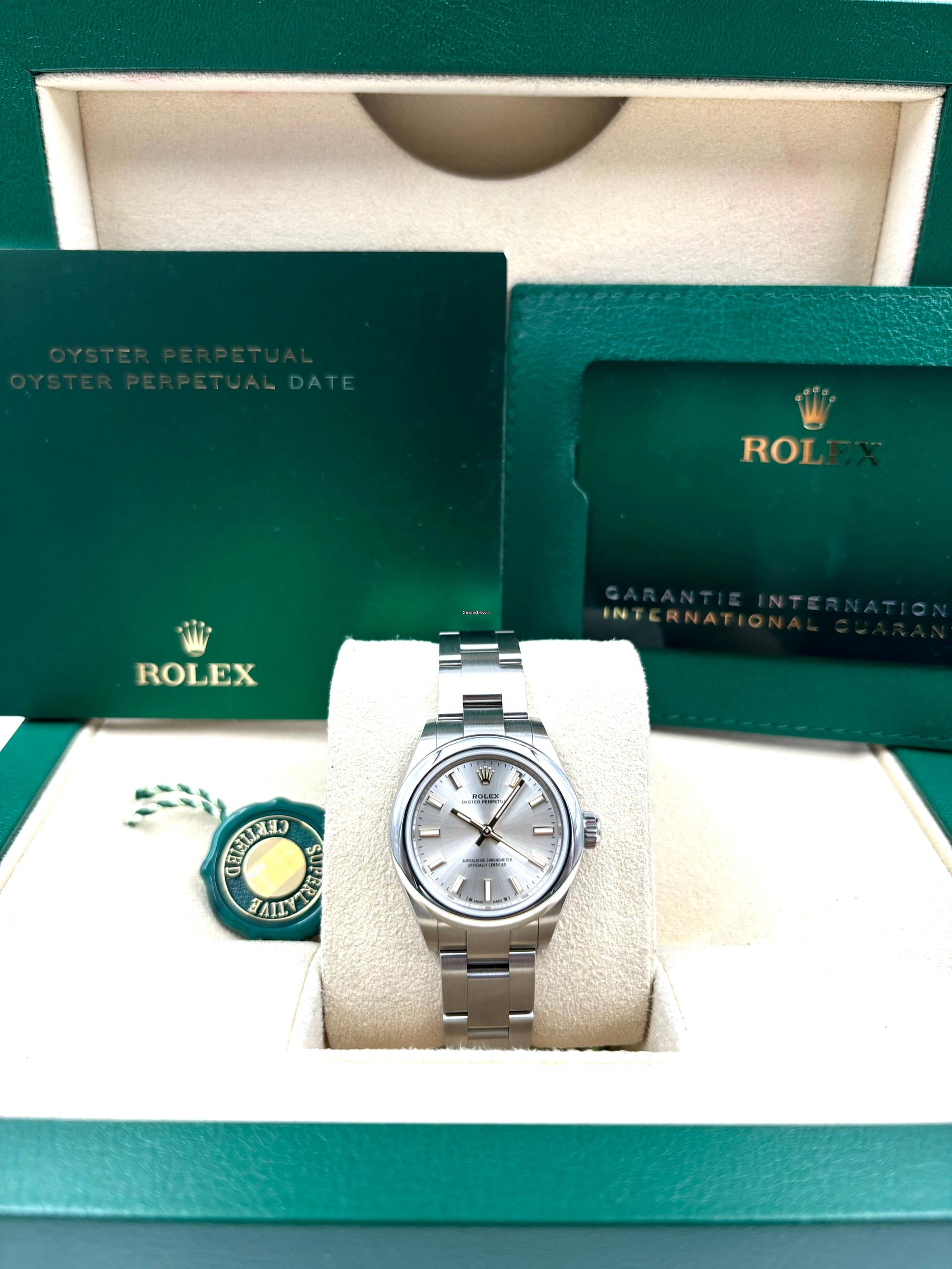 Rolex Oyster Perpetual 28mm 276200-0001 Silver Dial Oyster Bracelet Watch - Image 11