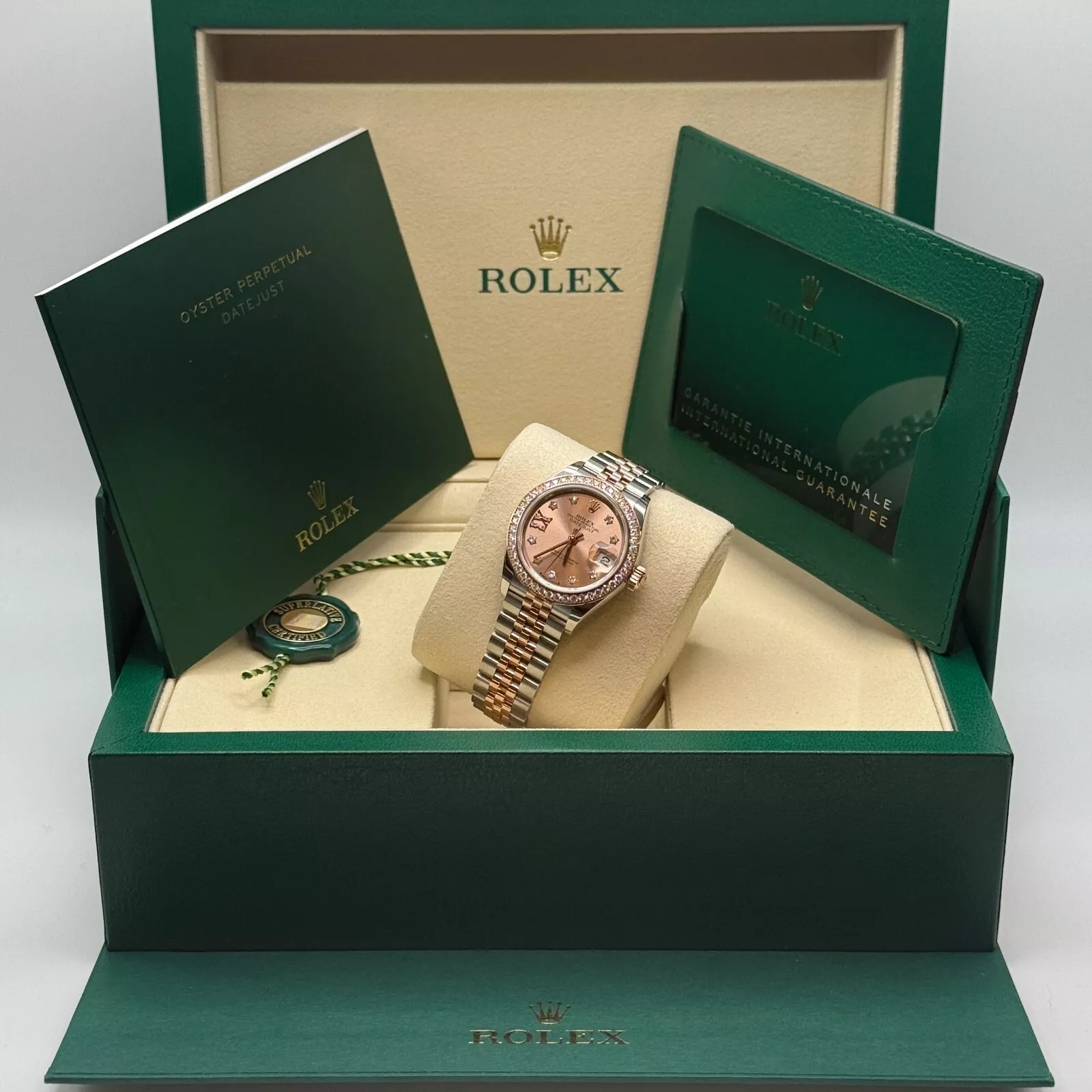Rolex Lady-Datejust 28mm 279381RBR Rose Diamond Dial Oyster Bracelet - Image 10