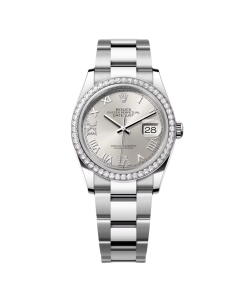 Alternative view of Rolex  Datejust 36mm 126284 Silver Dial Jubilee Bracelet