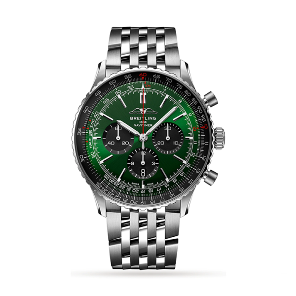 ??VIP Advanced customized version??--Breitling AB0137241L1A1 Navitimer B01 Green Dial - ??ew