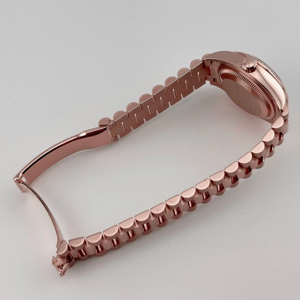 Rolex Lady-Datejust 28mm 279175 Green Diamond-Set Dial President Everose Gold - Image 9