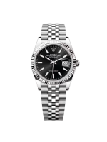 Rolex  Datejust 36mm 126234 Black Index Jubilee Stainless Steel Mens Watch