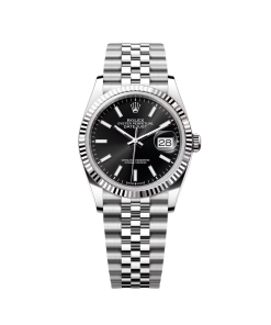 Rolex  Datejust 36mm 126234 Black Index Jubilee Stainless Steel Mens Watch