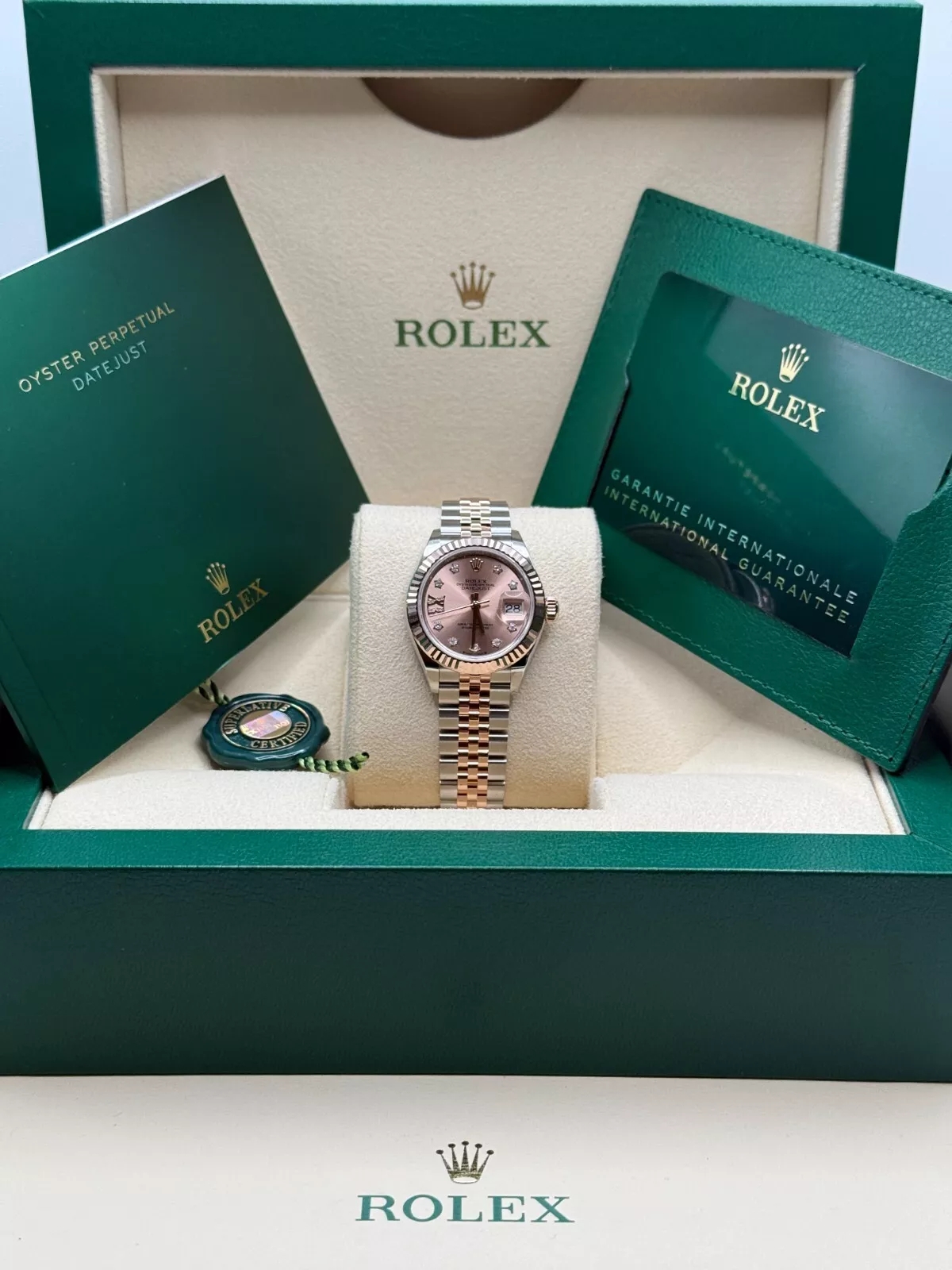 Rolex Lady-Datejust 28mm 279171 Rose-colour Diamond Set Oyster Stainless Steel and Rose Gold - Image 10