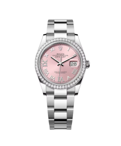 Alternative view of Rolex  Datejust 36mm 126284 Pink Dial Jubilee Bracelet