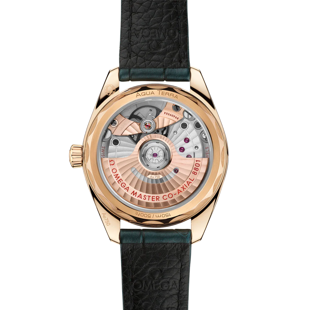 Omega Seamaster Aqua Terra Shades 34 mm Lagoon green Dial Moonshine™ 18k Yellow Gold Strap 220.53.34.20.10.001 - Image 2