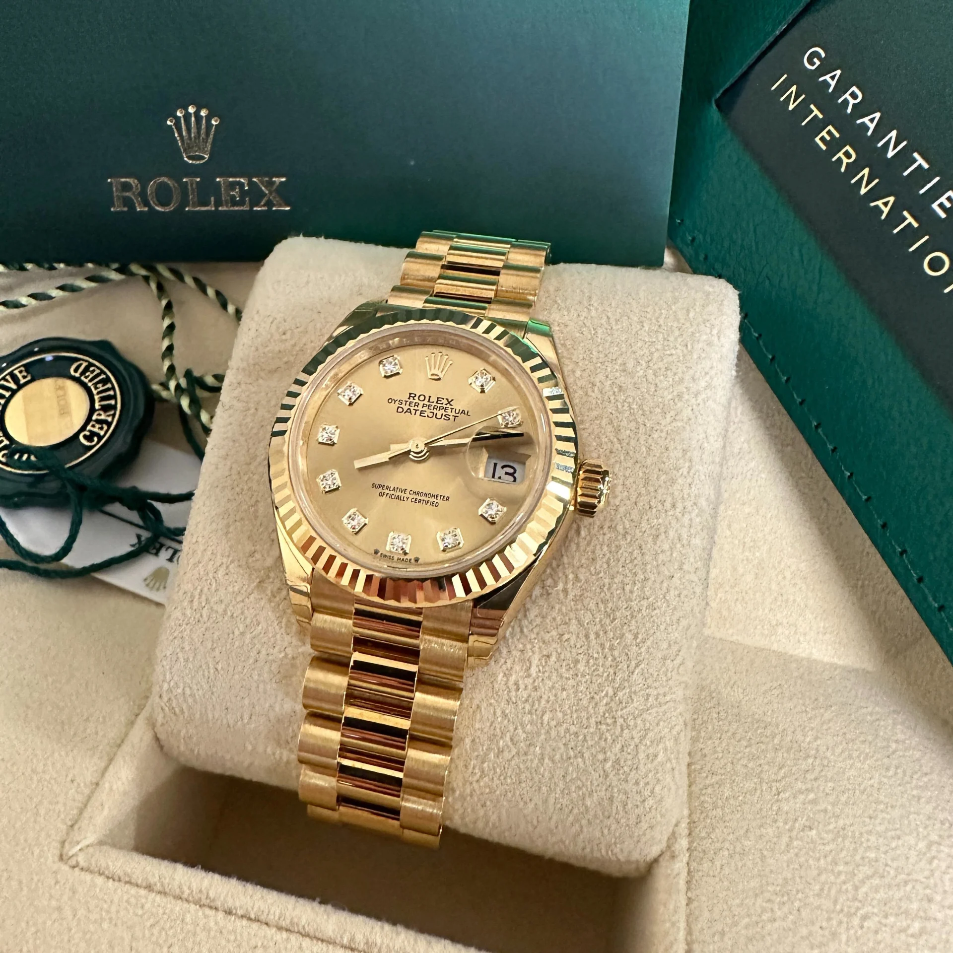 Rolex Lady-Datejust 28mm 279178 Champagne Diamonds Dial - Image 5
