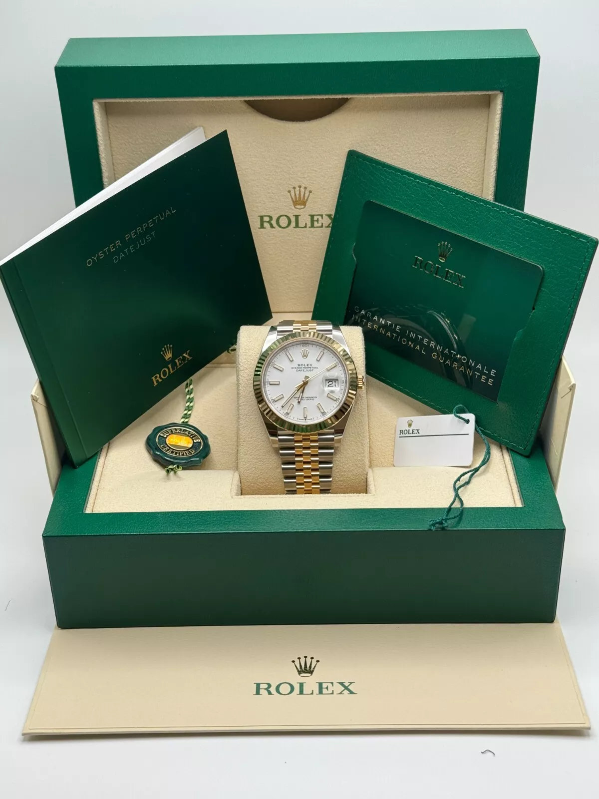 Rolex Datejust 41mm 126333 White Index Oyster Steel and Yellow Gold Mens Watch - Image 12
