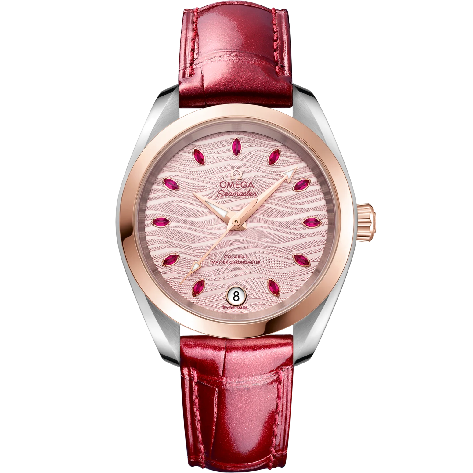 Omega Seamaster Aqua Terra 150M 34 mm Pink Dial Stainless Steel and Sedna™ 18k Rose Gold Strap 220.23.34.20.60.001