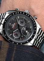 Omega Speedmaster Moonphase Steel Black Meteorite Dial 43mm 304.30.43.52.01.001