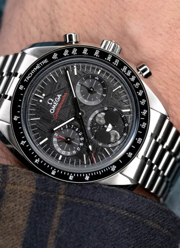 Omega Speedmaster Moonphase Steel Black Meteorite Dial 43mm 304.30.43.52.01.001