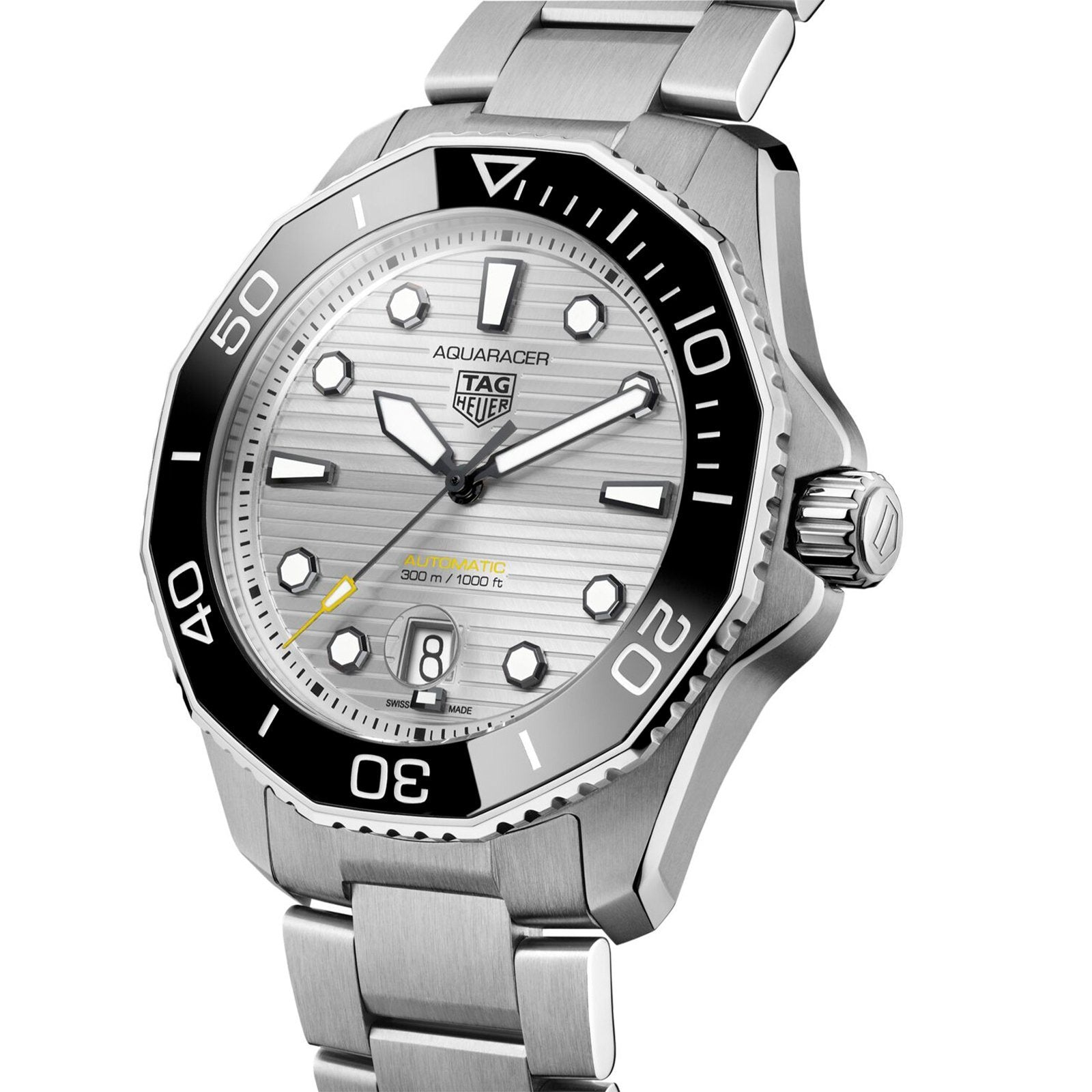 【Top replica】TAG Heuer Aquaracer Calibre 5 Automatic Mens Silver Steel Watch - Image 2