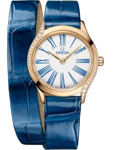 Omega De Ville Mini Trésor 26mm White Dial with Diamonds Moonshine™ 18k Rose Gold Strap 428.58.26.60.04.002