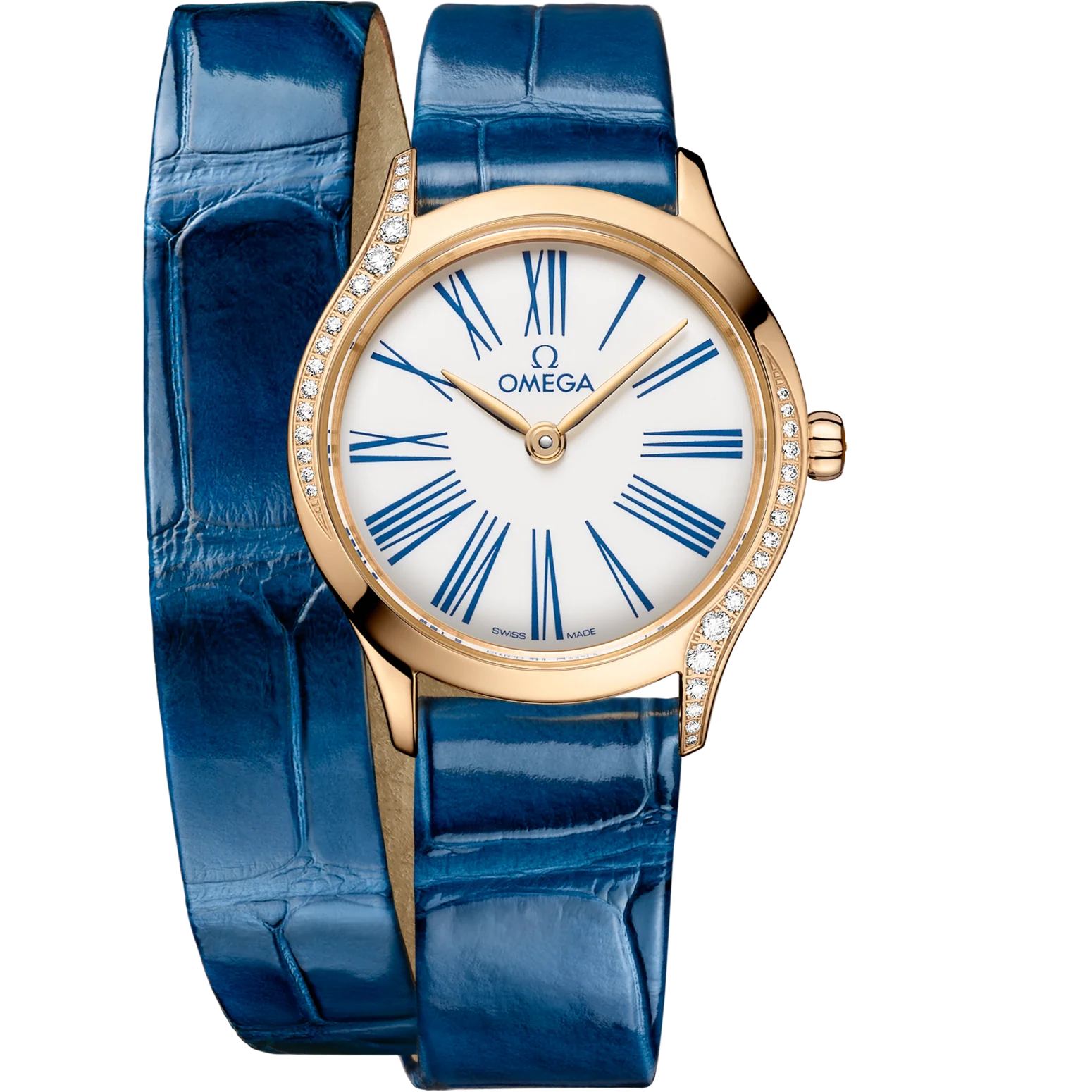 Omega De Ville Mini Trésor 26mm White Dial with Diamonds Moonshine™ 18k Rose Gold Strap 428.58.26.60.04.002