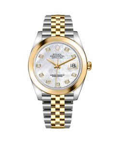 Rolex Datejust 41mm 126303 White MOP Diamond Jubilee Steel and Yellow Gold