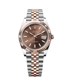 Rolex Datejust 41mm 126331 Chocolate Index Jubilee Steel and Everose Gold Watch