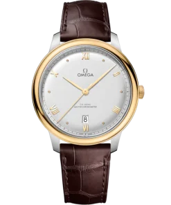 Omega De Ville Prestige 40 mm Silver Dial Stainless Steel and 18k Yellow Gold Strap 434.23.40.20.02.002