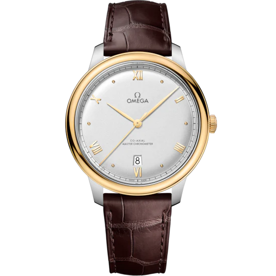 Omega De Ville Prestige 40 mm Silver Dial Stainless Steel and 18k Yellow Gold Strap 434.23.40.20.02.002