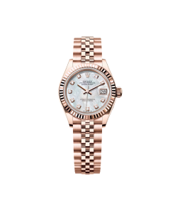 Alternative view of Rolex Lady-Datejust 28mm 279175 Mother-of-Pearl Dial President Everose Gold