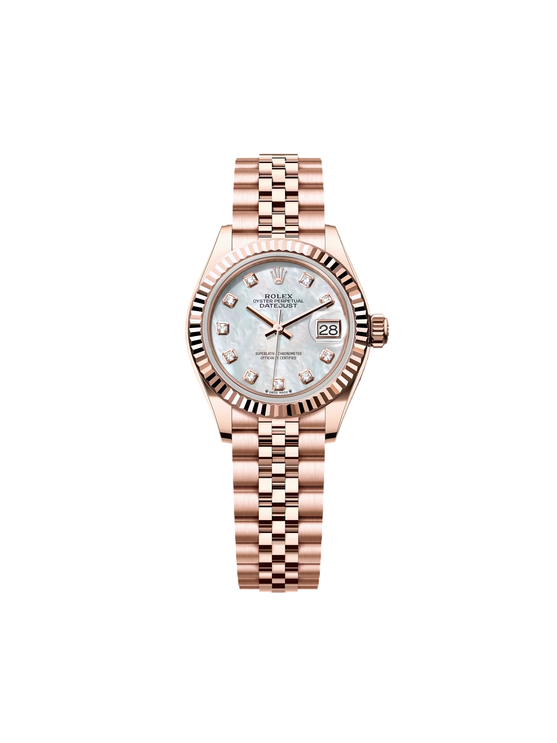 Rolex Lady-Datejust 28mm 279175 Mother-of-Pearl Dial President Everose Gold - Image 2