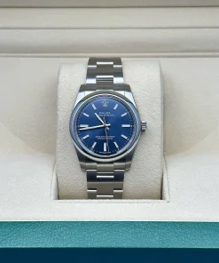 Alternative view of Rolex Oyster Perpetual 34mm 124200  Blue Dial Oyster Stainless Steel Bracelet