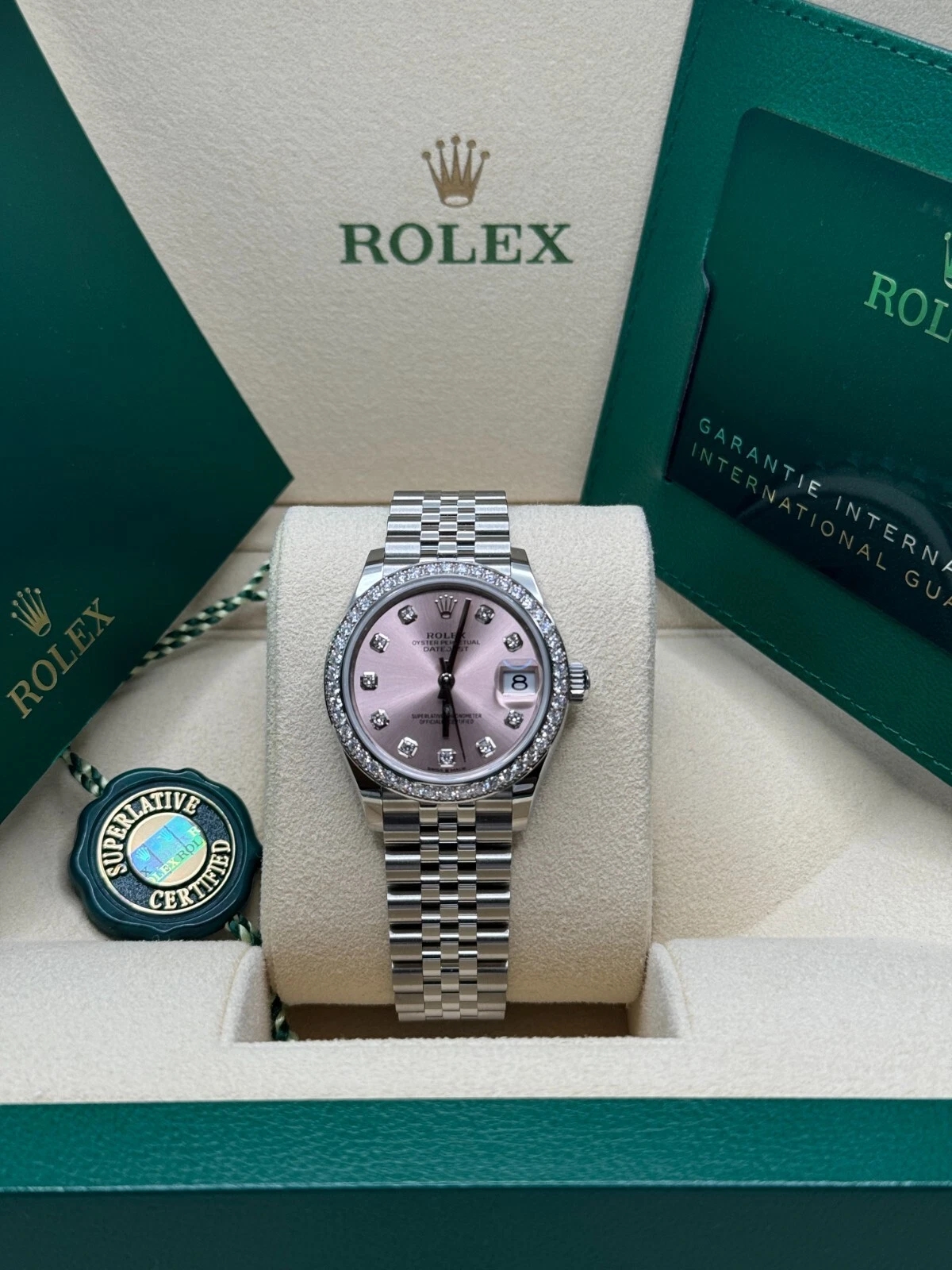 Rolex Lady-Datejust 28mm 279384RBR Pink Dial Oyster Bracelet - Image 3