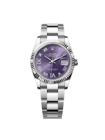 Rolex  Datejust 36mm 126234 Datejust Aubergine Purple Diamond Roman Oyster Stainless Steel